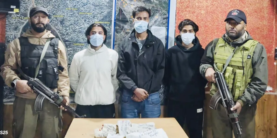 Srinagar Police Foil Terror Plot; Three Accused Arrested with Arms and Ammunition