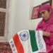 Kulgam Artisan Hand-Stitches National Flag Using Traditional Kashmiri Embroidery
