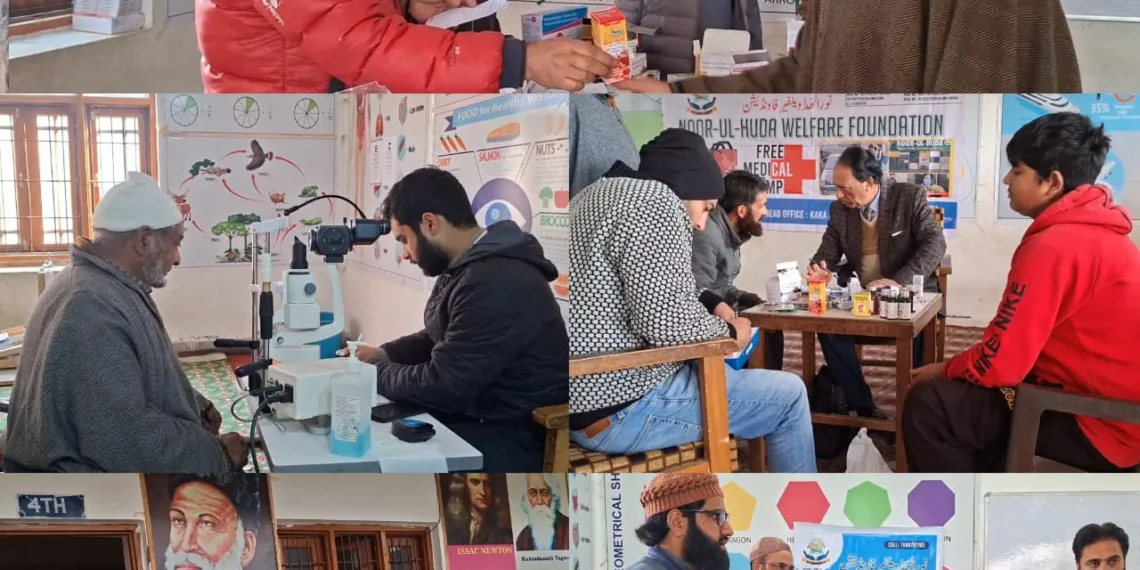 Al Madeena, Noor-ul-Huda & Kashmir Eye Hospital Hold Free Medical Camp in Bonpora Saderkoot Bala