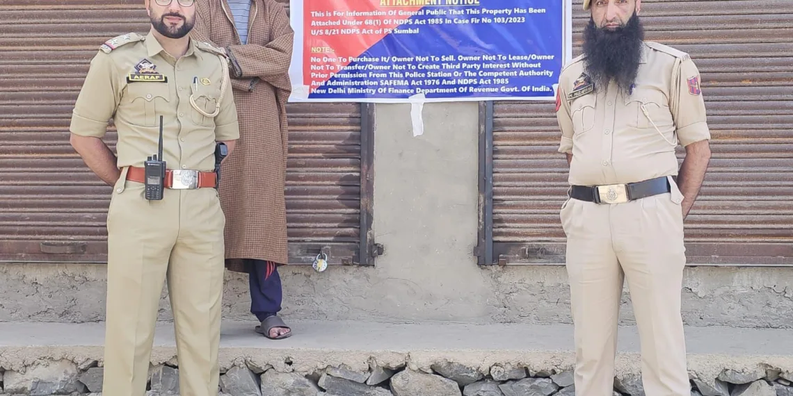 Bandipora Police Attaches Property of Drug Peddler in Ajas