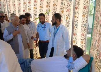 Ashok Koul leads BJP’s massive blood donation drive in Kashmir on PM Modi’s birthday