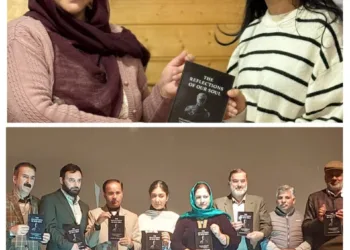 Waailah muzamil’s student of GHSS AMIRA KADAL whose book was released; “THE REFLECTIONS OF OUR SOUL