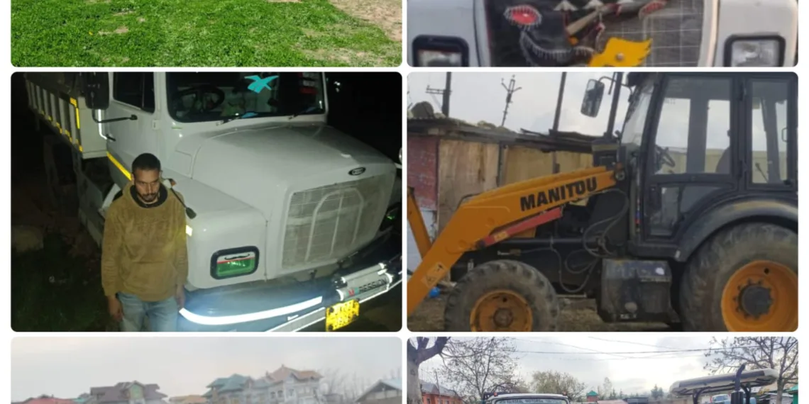 Massive Crackdown on Illegal Mining in Budgam; Dozens Booked, Vehicles Seized