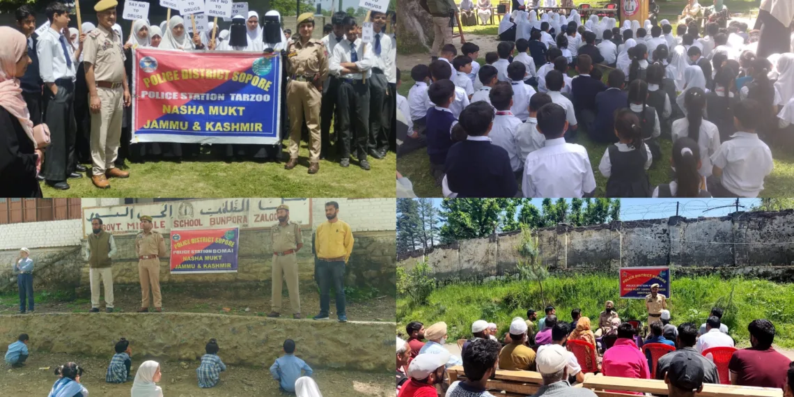 نشہ مکت جموں و کشمیر مہم کے تحت سوپور میں بیداری سرگرمیوں میں تیزی