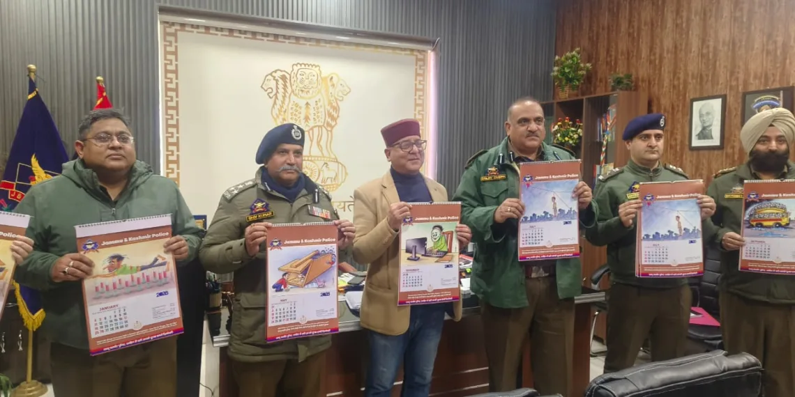 DIG JSK Range Unveils J&K Police Calendar-2026 Highlighting Social Responsibility Through Cartoons