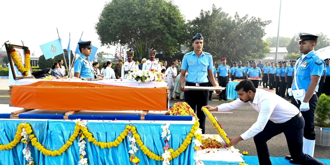 Mortal Remains of Wing Commander Namansh Syal Killed in Dubai Air Show Crash Reached Slur Air Base