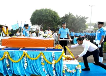 Mortal Remains of Wing Commander Namansh Syal Killed in Dubai Air Show Crash Reached Slur Air Base