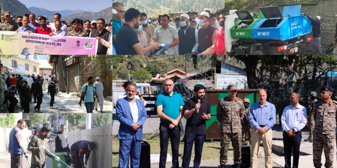 Civil Administration, Army Conduct Mega Cleanliness Drive in Tangdhar; Door-to-Door Waste Collection Campaign Launched: