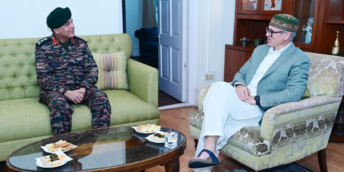 Army Chief General Dhiraj Seth calls on CM Omar Abdullah in Srinagar