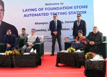 CM Omar lays foundation stone for automated vehicle testing station at Nagrota