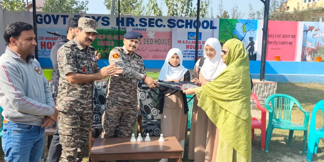 Empowering Girls Through Sports: 161 Bn CRPF Encourages Badminton Culture at GHSS Palpora