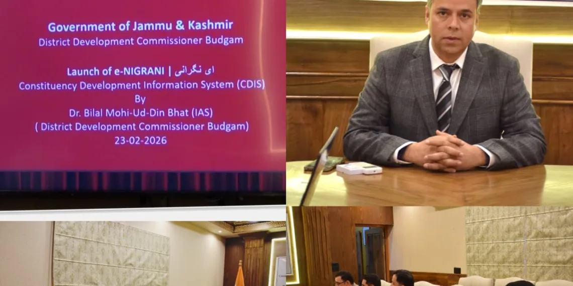 DC Budgam Launches ‘e-Nigrani App’ for Real-Time Monitoring of Development Works Across District