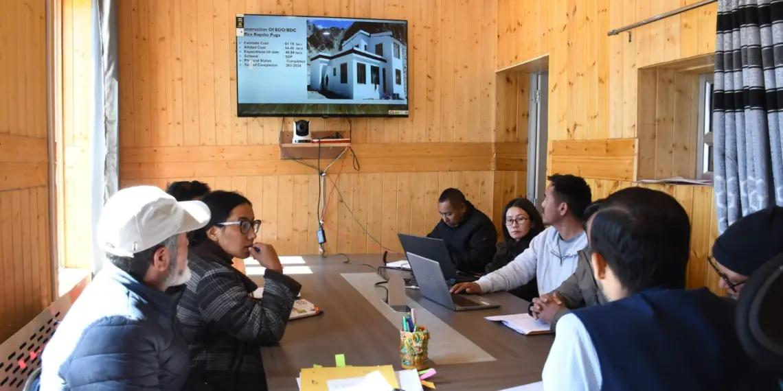 DC Changthang Reviews Development Works in Rong and Rupsho Blocks