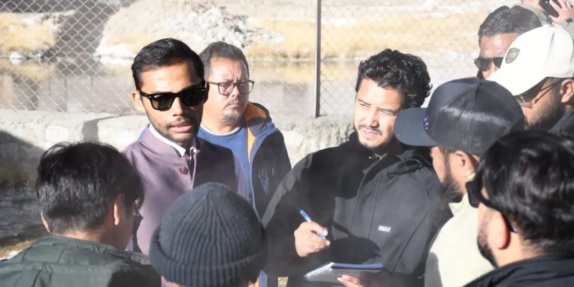 DC Changthang Reviews Beautification Measures at Chumathang Hot Spring to Promote Tourism