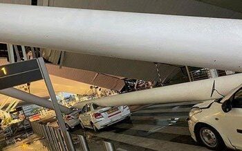 6 injured after portion of roof of Delhi airport’s T-1 collapses