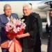 LG Sinha Welcomes Vice President Dhankhar at Jammu Airport