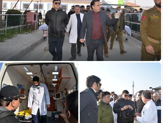 Director SKIMS Reviews Emergency Preparedness Dry Run Along with IAS Officer Minga Sherpa for Khelo India Winter Games Gulmarg 2026
