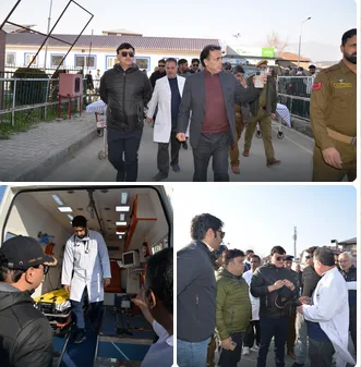 Director SKIMS Reviews Emergency Preparedness Dry Run Along with IAS Officer Minga Sherpa for Khelo India Winter Games Gulmarg 2026