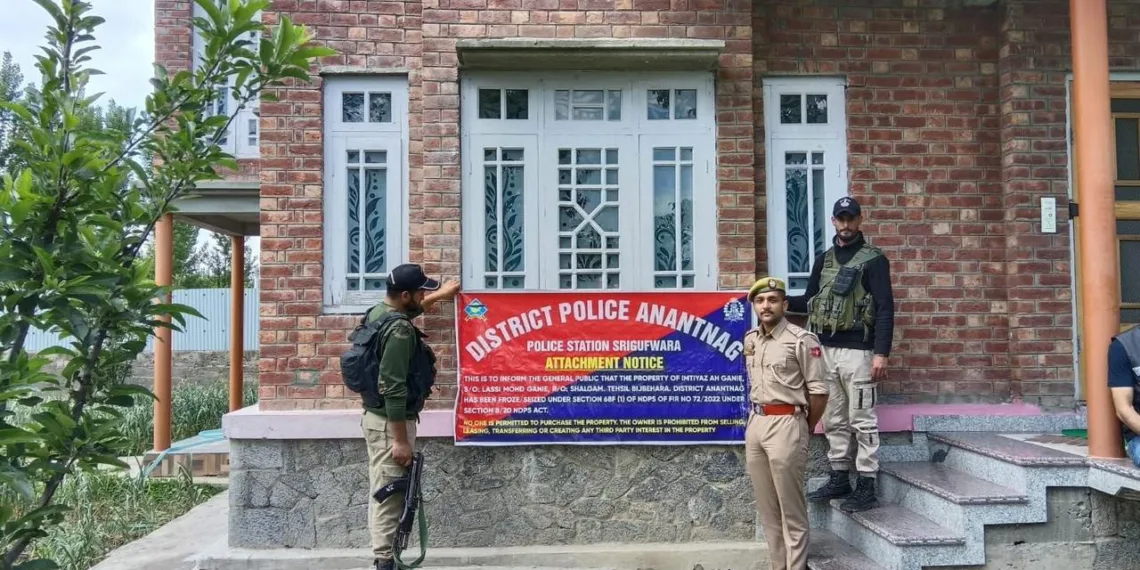 Drug Mafia Hit Hard in Anantnag; ₹85 Lakh Property Attached Under NDPS Act