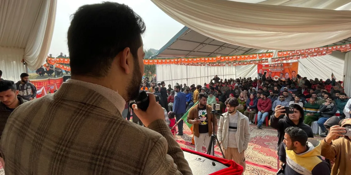 Er Aijaz Hussain Addresses Massive BJP Rally in Narbal; LoP Sunil Sharma Reaffirms Party’s Vision for J&K