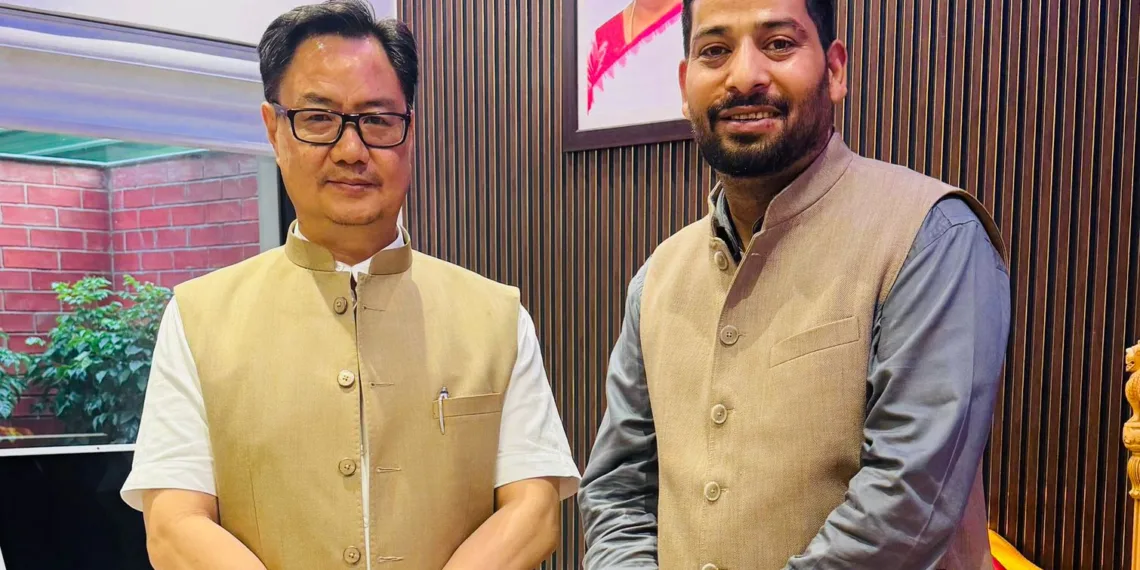 Er. Aijaz Hussain Calls on Union Minister Kiren Rijiju in New Delhi
