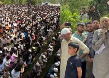 Thousands Attend Funeral of Er Rashid’s Father in Mawar Handwara; Emotional Speech Leaves Mourners Moved