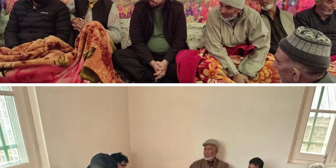 Er. Aijaz Hussain Visits Families of Nowgam Accidental Blast Victims; Offers Condolences and Assures Support