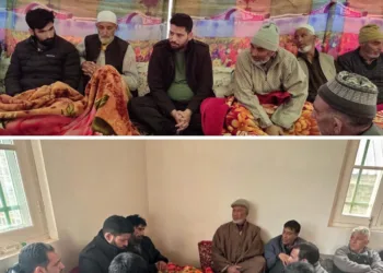 Er. Aijaz Hussain Visits Families of Nowgam Accidental Blast Victims; Offers Condolences and Assures Support