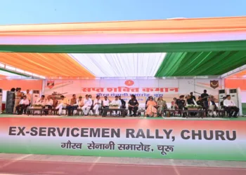 10,000 Veterans Gather at Mega Ex-Servicemen ‘Gaurav Senani’ Rally in Churu