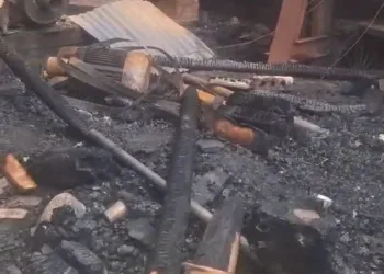 Massive Fire Guts Mir Saw Mills in Hayatpora Beerwa, Losses Estimated at 40 Lakh