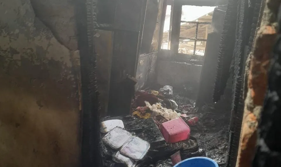 Fire Engulfs Residential House in Bypass Kupwara