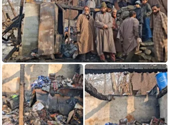 Fire Guts Two-Storey Shop in Ajas Charwan, Bandipora; Owner Seeks Financial Assistance