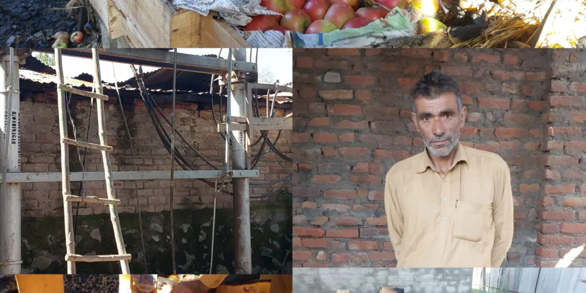 Two Fire Incidents in Zaingair Within Seven Hours; Apple Shed Gutted, House Damaged in Sopore