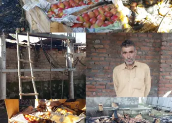 Two Fire Incidents in Zaingair Within Seven Hours; Apple Shed Gutted, House Damaged in Sopore