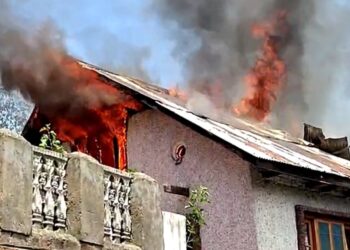 Two-Storey Residential House Partially Damaged in Fire at Khanbal