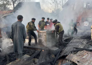 Fire Damages Two Houses in Srigufwara, Anantnag