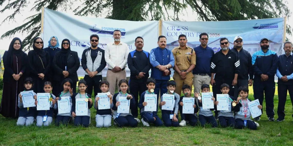 Foundation World School, Illahi Bagh Hosts Cross Country Run at University of Kashmir