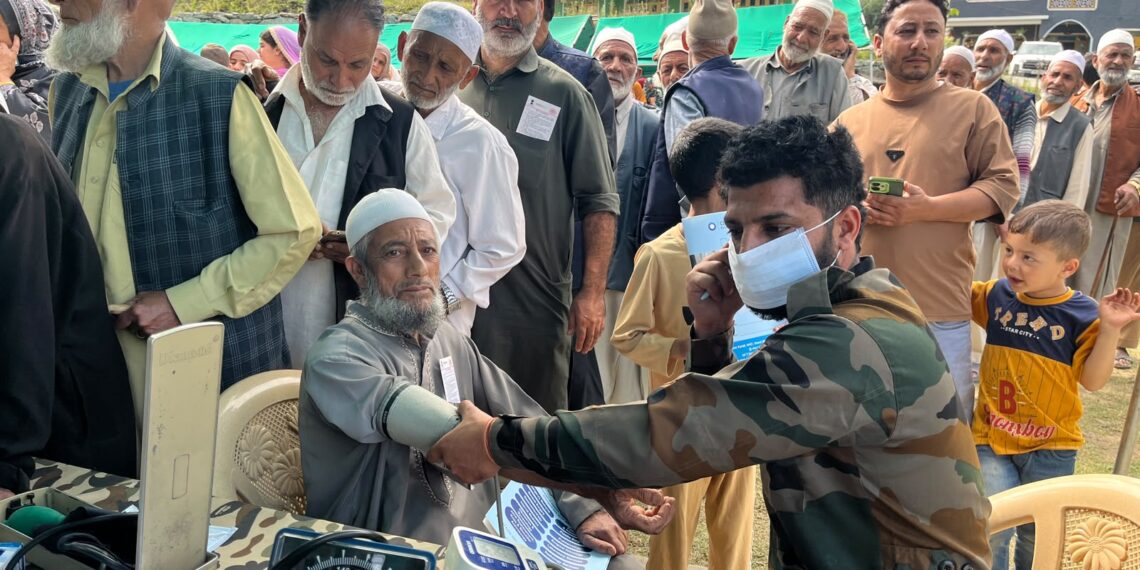 52 RR Organises Mega Health Camp in Remote Baramulla Village, 700 Villagers to Benefit