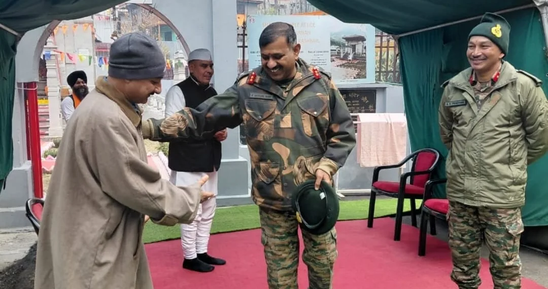 GOC Kupwara Pays Maiden Visit to Historic Sharda Temple at LoC Teetwal, Kashmir