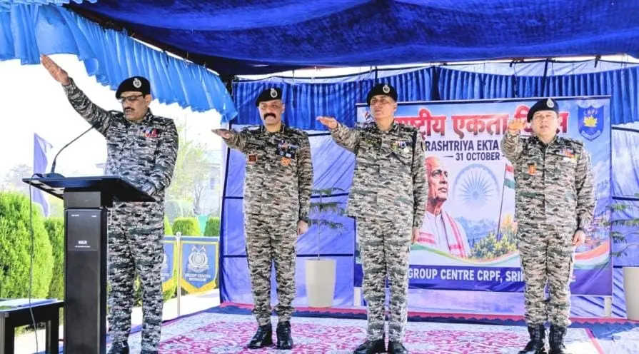 CRPF Celebrates Rashtriya Ekta Diwas Across Srinagar, Reaffirms Commitment to National Unity and Integrity