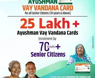 Enrollment for Ayushman Vay Vandana Cards reaches 25 lakhs