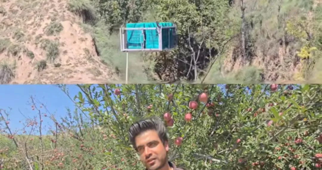 6th-class Dropout from Anantnag Builds ‘Apple Gandola’ from Scrap Car Parts