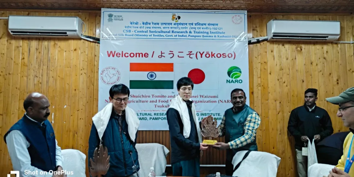 Japanese Sericulture Scientists Visit CSB–CSR&TI Pampore and P4-BSF Manasbal