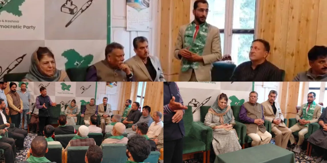 Karnah Youth Activists, Writers Join PDP in Presence of Mehbooba Mufti at Srinagar