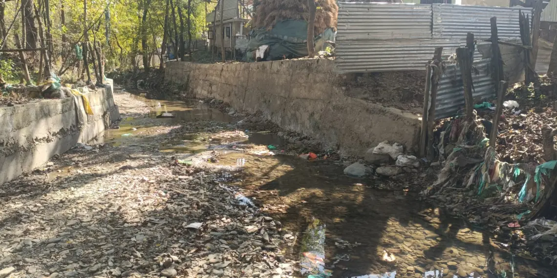 Encroachments on Dardasun Nallah in Kralpora Raise Flood Concerns; Irrigation Department Accused of Inaction