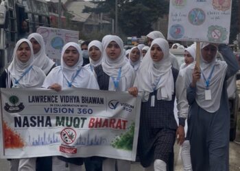 Lawrence Vidhya Bhawan, Vision 360 Organise “Nasha Mukt Bharat Rally” in Srinagar