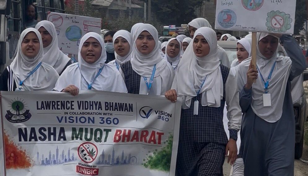 Lawrence Vidhya Bhawan, Vision 360 Organise “Nasha Mukt Bharat Rally” in Srinagar