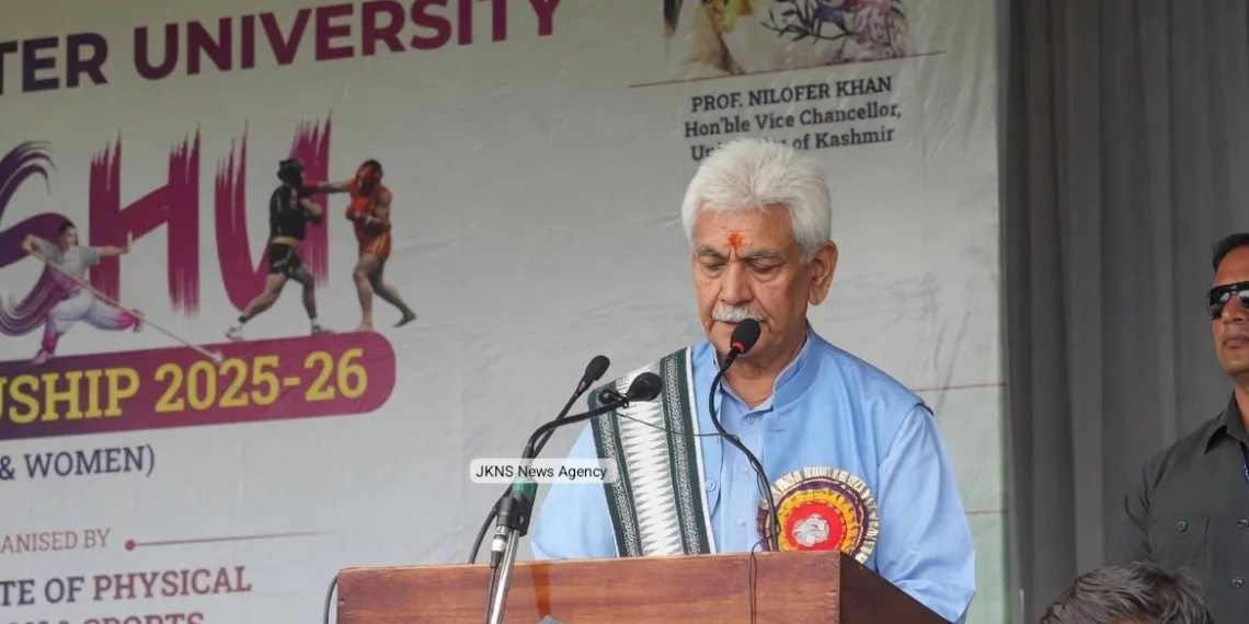 “Inter-University Wushu Championship Symbol of Unity, Sportsmanship and Youth Power”: LG Manoj Sinha