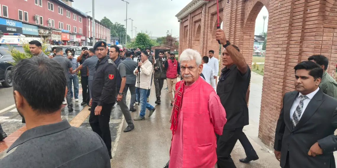 LG Manoj Sinha Visits Clock Tower Lal Chowk, Balidan Stambh
