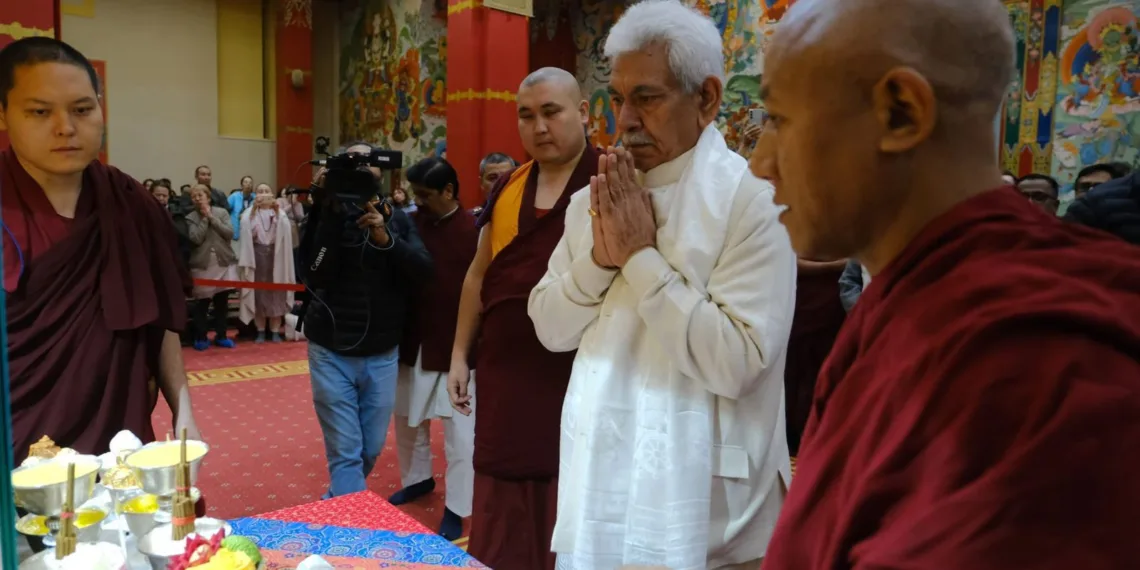 LG Manoj Sinha Offers Prayers to Sacred Relics of Lord Buddha in Elista, Russia